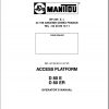 Manitou Access Platform D80E D80ER Operators Manual 547034