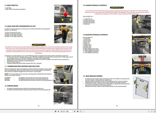 Manitou Backhoe Loader MBL745 Ranger Operators Manual 53114990A 1