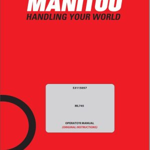 Manitou Backhoe Loader ML745 Operators Manual 53115057