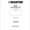 Manitou Forklift BF249 BP249 Operators Manual 647066