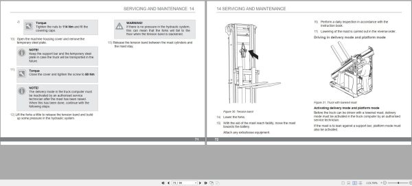 Manitou Forklift ER12 to ER20HD Operators Manual 647704 1