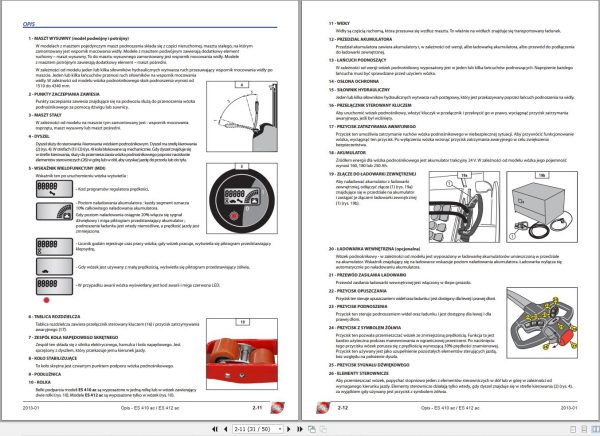 Manitou Forklift ES410ac ES412ac Operators Manual 647383 PL 1