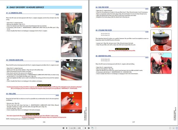 Manitou Forklift M X30 4 to M X70 2 Series 3 E3 Operator Manual 647108 EN 1