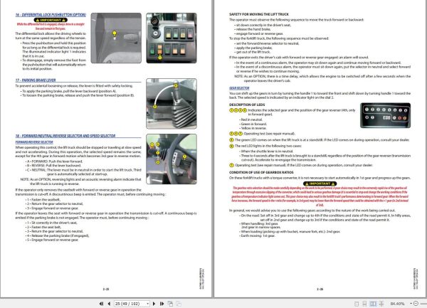 Manitou Forklift M X70 2 P ST3A S4 Operators Manual 1