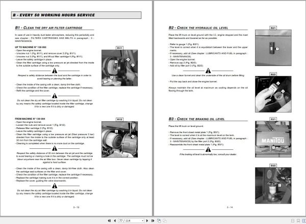 Manitou Forklift MC40 To MC70 Turbo POWERSHIFT Operator Manual 547309 EN 1