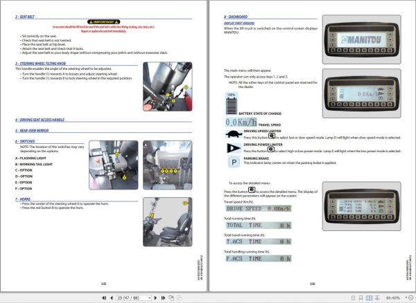 Manitou Forklift ME41848VS3 ME42048VS3 ME425C48VS3 Operators Manual 647503 1