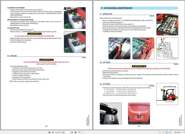 Manitou Forklift ME41848VS3US to ME425C48VS3US Operators Manual 647666 US 1