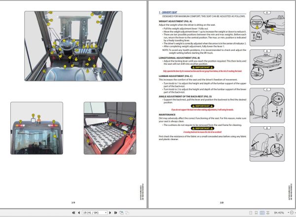 Manitou Forklift ME44080VS3 ME44580VS3 ME45080VS3 Operators Manual 647505 1