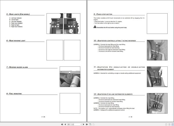 Manitou Forklift MH20 4 MH25 4 Turbo Buggie Operators Manual 547817 EN 1