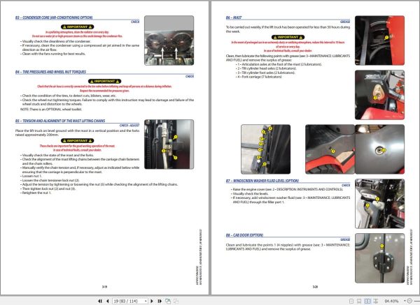 Manitou Forklift MI X40DE3S1 To MI50GS1 Operators Manual 647499 EN 1