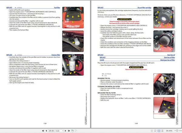 Manitou Forklift MI X50LDCST3AS2 To MI70GS2 Operator Manual 647650 EN 1