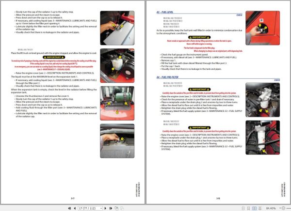 Manitou Forklift MI X50LDE3S1 To MI70GS1 Operators Manual 647515 EN 1