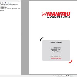 Manitou Forklift MI X80DCST3AS2 to MI100DST4S2 Operator Manual 647651 EN