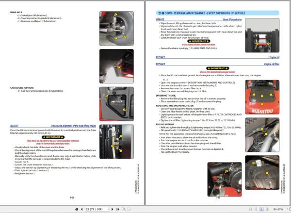 Manitou Forklift MI50LDST3BS2US To MI70GS2US Operators Manual 647708 US 1