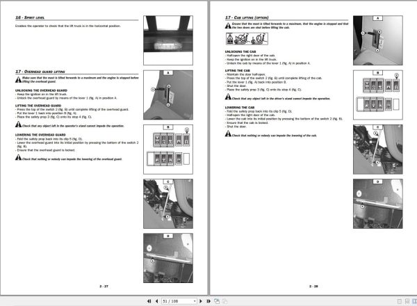 Manitou Forklift MSI20G To MSI30G BUGGIE Series2 E Operator Manual 547922 EN 1