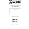Manitou Forklift MSI40 MSI50 Operators Manual 47974 EN