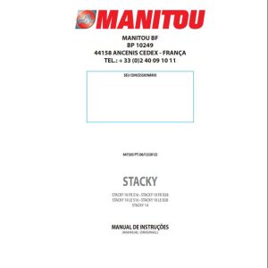 Manitou Forklift STACKY10FRS16 to STACKY14 Instructions Manual 647263 PT
