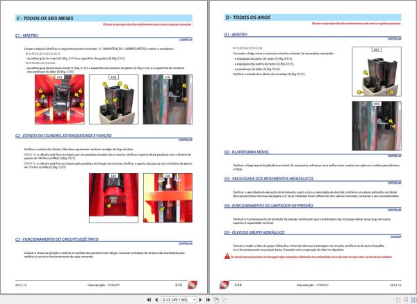 Manitou Forklift STACKY10FRS16 to STACKY14 Instructions Manual 647263 PT 1