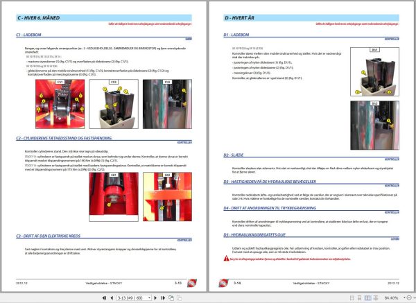 Manitou Forklift STACKY10FRS16 to STACKY14 Operators Manual 647263 DK 1