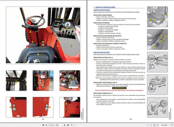 Manitou Forklift TMM20S1 E3 to TMM254WS1 E3 Instructions Manual 647436 PT 1