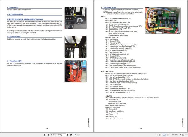 Manitou Forklift TMM20S1E3 to TMM254WS1E3 Operators Manual 647436 EN 1