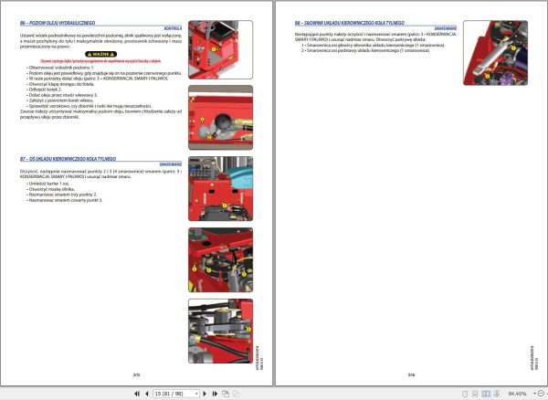 Manitou Forklift TMM20S1E3 to TMM254WS1E3 Operators Manual 647436 PL 1