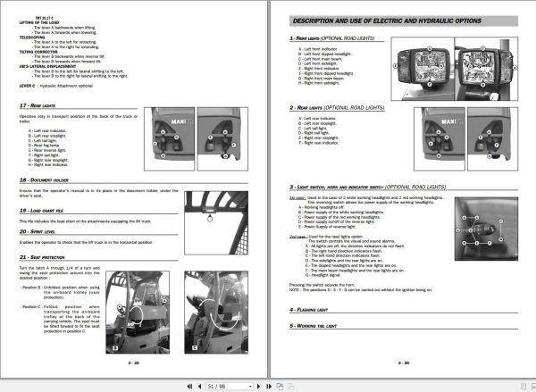 Manitou Forklift TMT20.20S TMT20.17C Series 1 E2 Operator Manual 547889 EN 1
