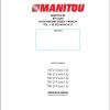 Manitou Forklift TMT25I to TMT27P Series 1 E3 Operators Manual 647079 PL