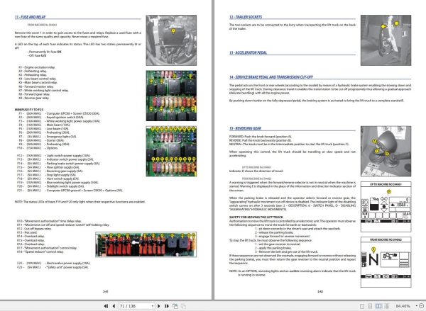 Manitou Forklift TMT25I to TMT27P Series 1 E3 Operators Manual 647079 1