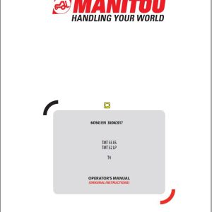 Manitou Forklift TMT55EST4 TMT52LPT4 Operators Manual 647643 EN