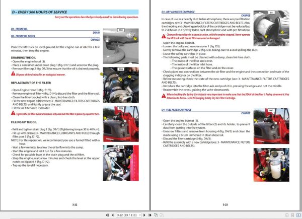 Manitou Forklift TMT55EST4 TMT52LPT4 Operators Manual 647643 EN 1