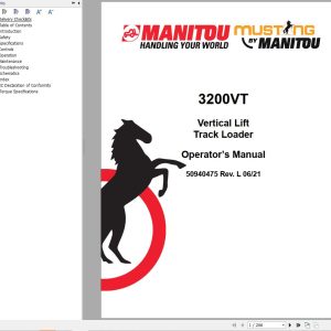 Manitou Loader 3200VT Diagrams Operators Manual 50940475L