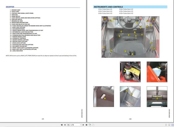 Manitou MC30 Turbo to M50 4 Turbo Series 3 E3 Operator Manual 647003 1