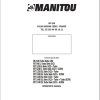 Manitou ML635 Turbo To MT1740SL Turbo Series Operator Manual 547848 EN