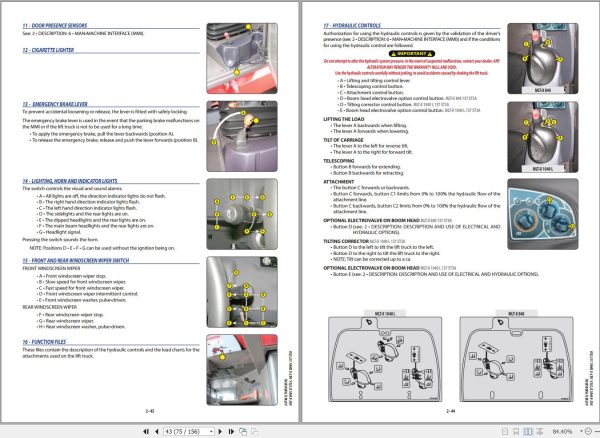 Manitou MLT X840 137ST3A MLT X1040L137ST3A Operator Manual 647465 1