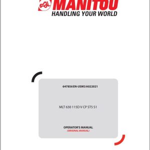 Manitou MLT630115DVCPST5S1 Operators Manual 647856EN USM3A022021