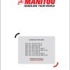 Manitou MLT635130PSDST4S2 To MLT733115DST4S3 TRACT LSU Operator Manual 647663