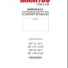 Manitou MLT741 120H to MLT X940 120H Instruction Manual 648729