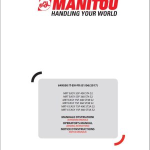 Manitou MRT Easy 55P400ST4S2 To MRT X Easy 75P360ST3AS2 Operator Manual 649050