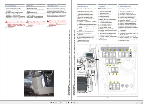 Manitou MRT Easy 55P400ST4S2 To MRT X Easy 75P360ST3AS2 Operator Manual 649050 1