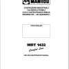 Manitou MRT1432 Comfort Line User Maintenance Manual 547622