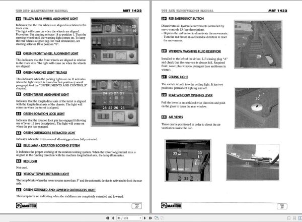 Manitou MRT1432 Comfort Line User Maintenance Manual 547622 1