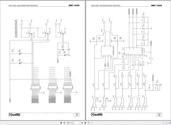 Manitou MRT1650 Comfort Line User Maintenance Parts Manual 547540 2