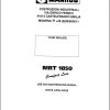Manitou MRT1850 Comfort Line User Maintenance Parts Manual 547567