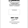 Manitou MRT2145 Comfort Line User Maintenance Parts Manual 547652
