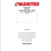 Manitou MSI20T To MH25 4T BUGGIE Series3 E3 Operator Manual 647393 EN