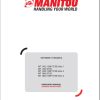Manitou MT1435100PST3B Series1 To MT1840100PST3B Series2 Operator Manual