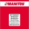 Manitou MT6642XT MT8044XT MT10055XT Operator Service Manual 50960001B