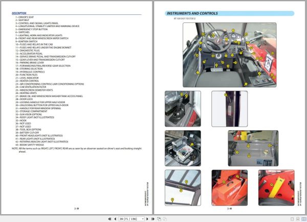 Manitou MT732 Easy 75DST3BS1 To MT1030 Easy 75DST3BS2 Operator Manual 647480 1