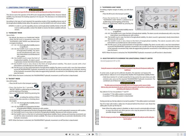 Manitou MVT730100DHLSUST3BS2 MVT929100DHLSUST3BS2 Operator Manual 649020 1